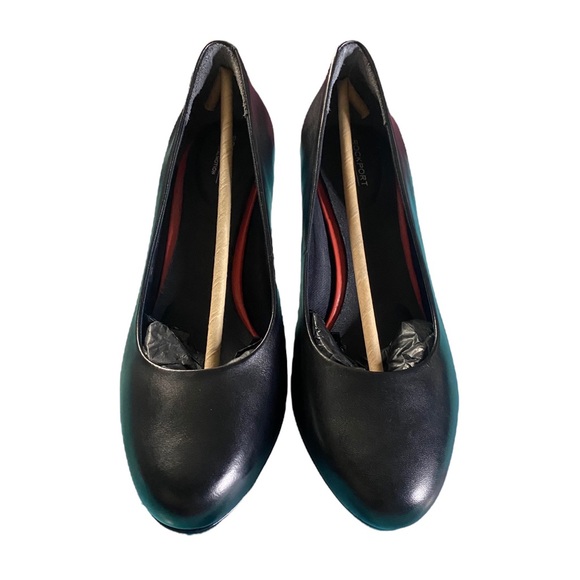 Rockport Women's Total Motion Leah Pump Genuine Leather, Black Nappa 3” Heel NEW - Picture 9 of 15